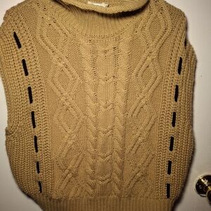 Gimmicks by BKE Cowl Neck Tan Sweater